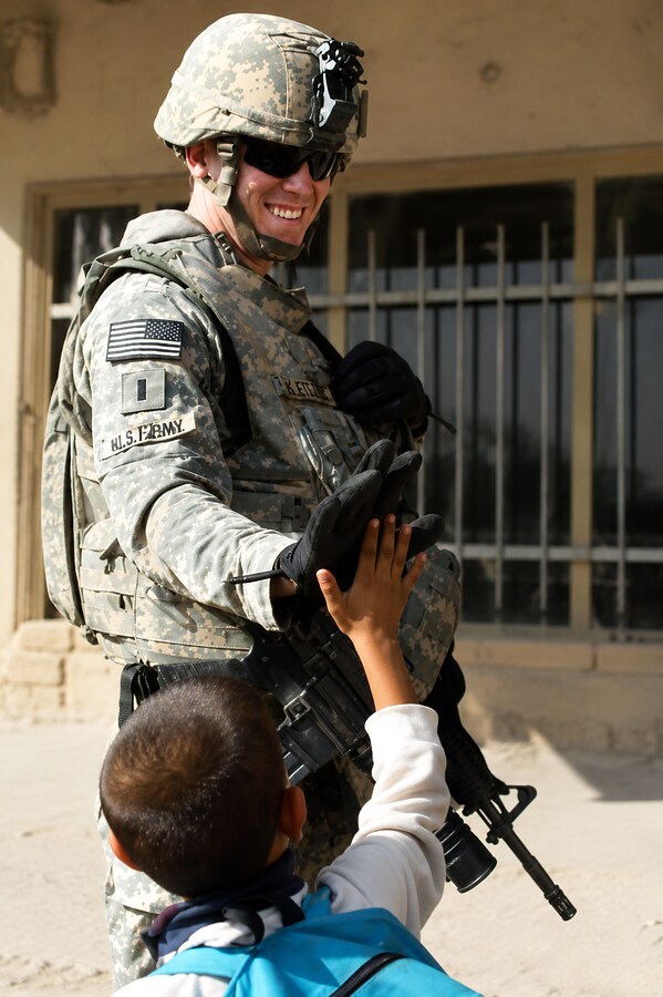 Aaron Kletzing on patrol in Baghdad Province, Iraq